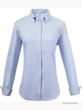 Oxford Cotton Button Down Shirt Long Sleeve Classic Fit Blouse